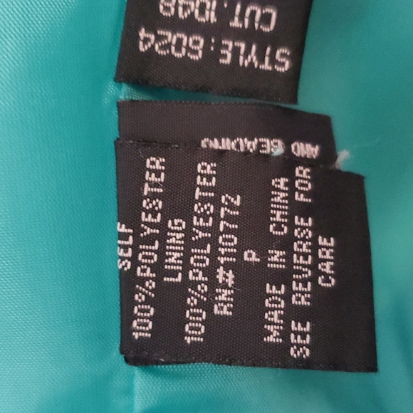 MOSHITA COUTURE AQUA/TEAL blazer sz 16 - Picture 7 of 7